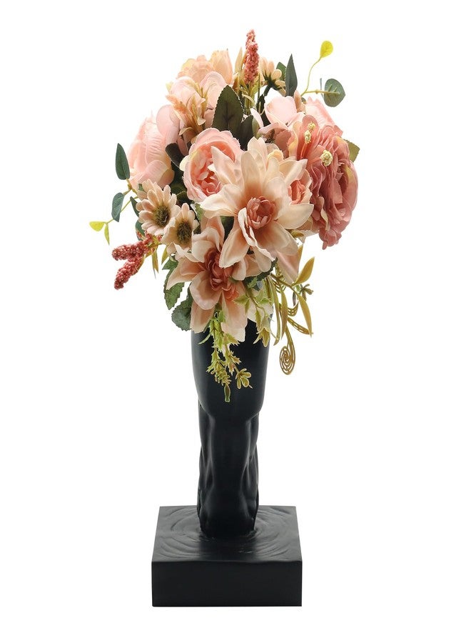 Lukitas Horse Head Vase - Feng Shui Horse Statue Decor for Wealth & Style, Elegant Artistic Planter for Hotel Lobby & Gallery, Modern Decorative Accent for Home or Office, Black, Resin 13'' - Image 3